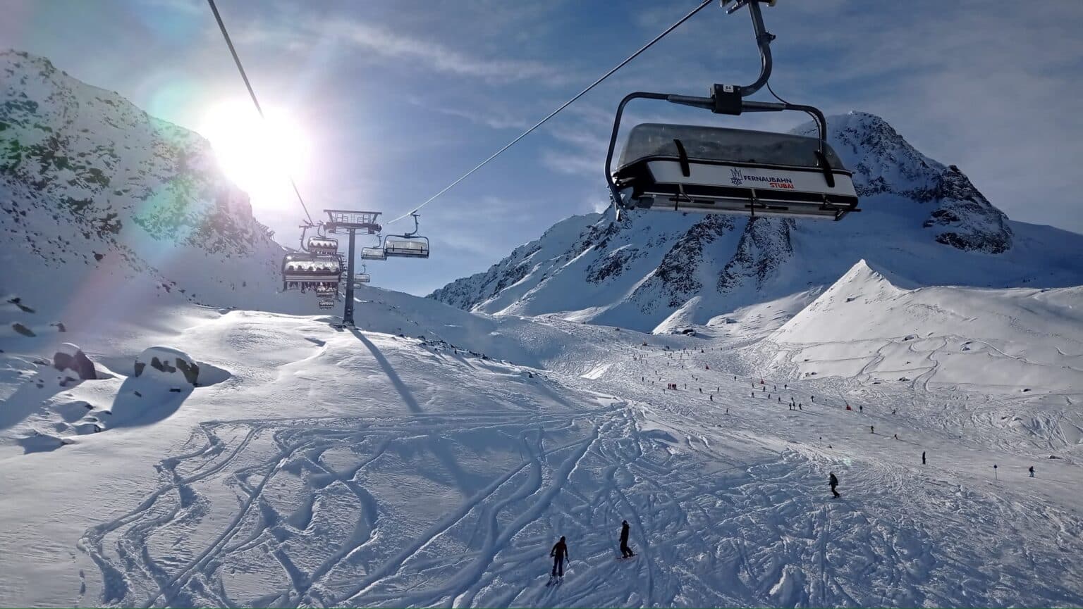 Síelés a Stubai-gleccseren